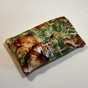 Pocket Tissue Holder Handmade Deer Hunting Double Sided 5x3 New